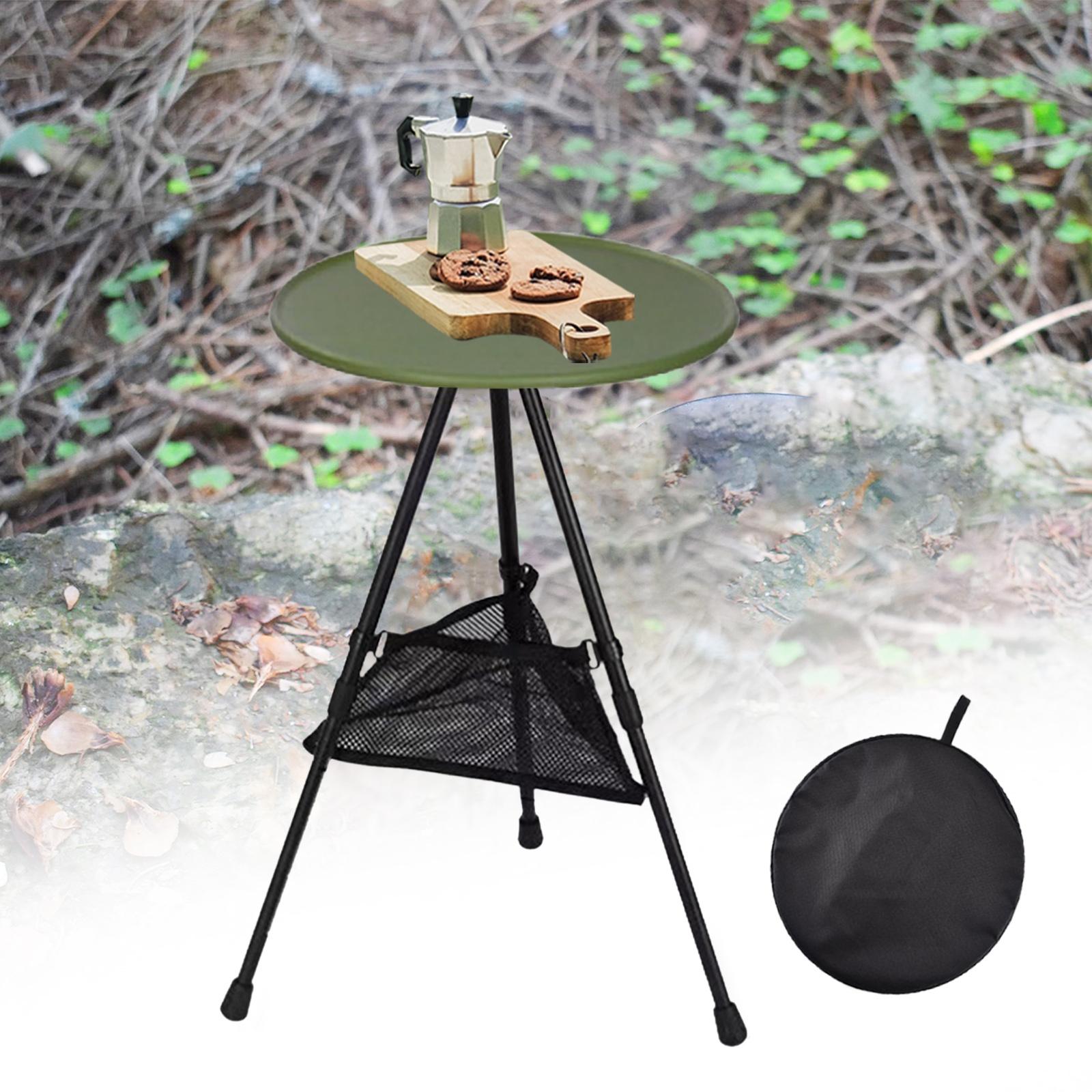 Foldable Picnic Table Coffee Tea Table Folding Camping Table Portable Ultralight Outdoor Round Table for Garden Cooking Barbecue