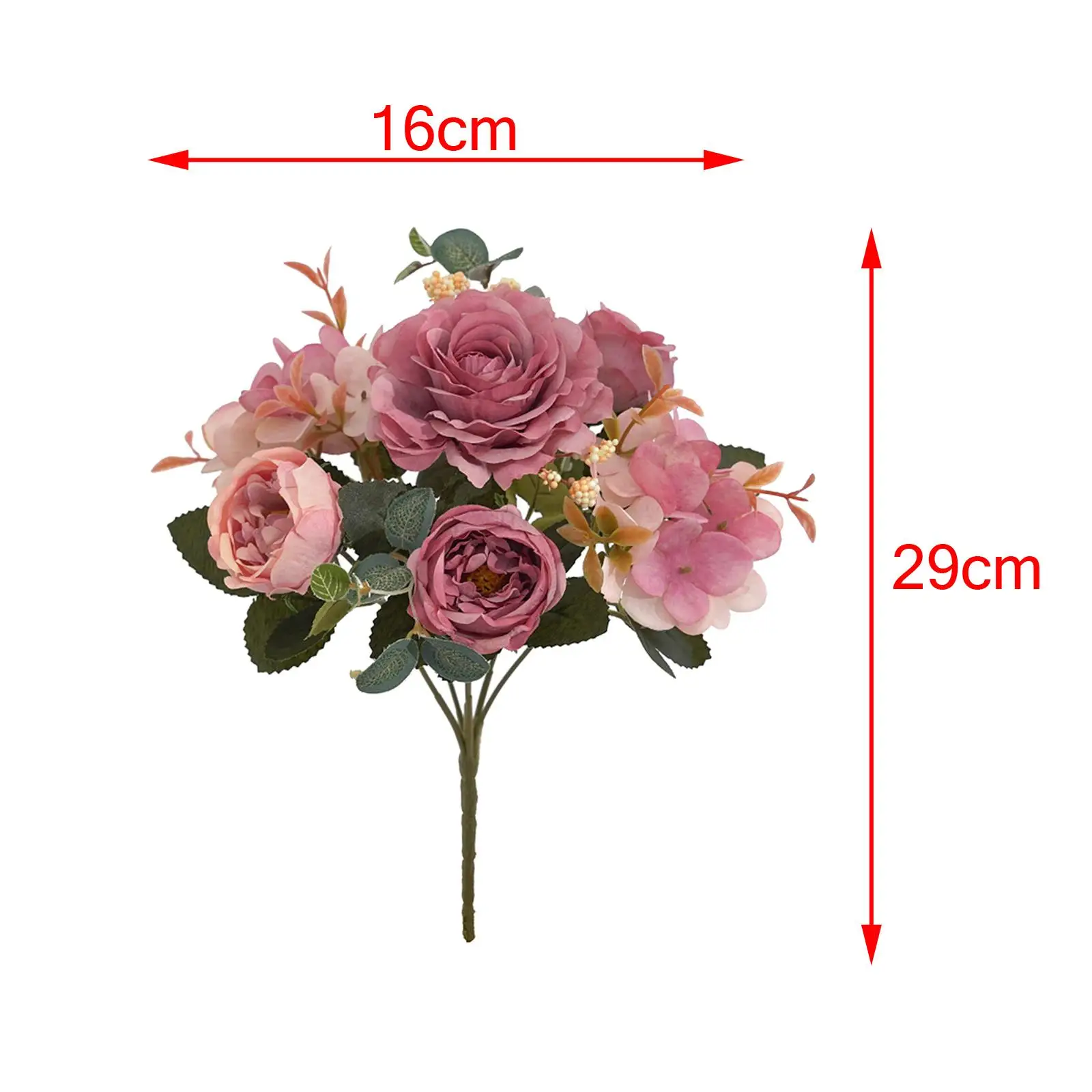 Retro Style Artificial Peony Flowers Bridal Flowers Bouquet for Party