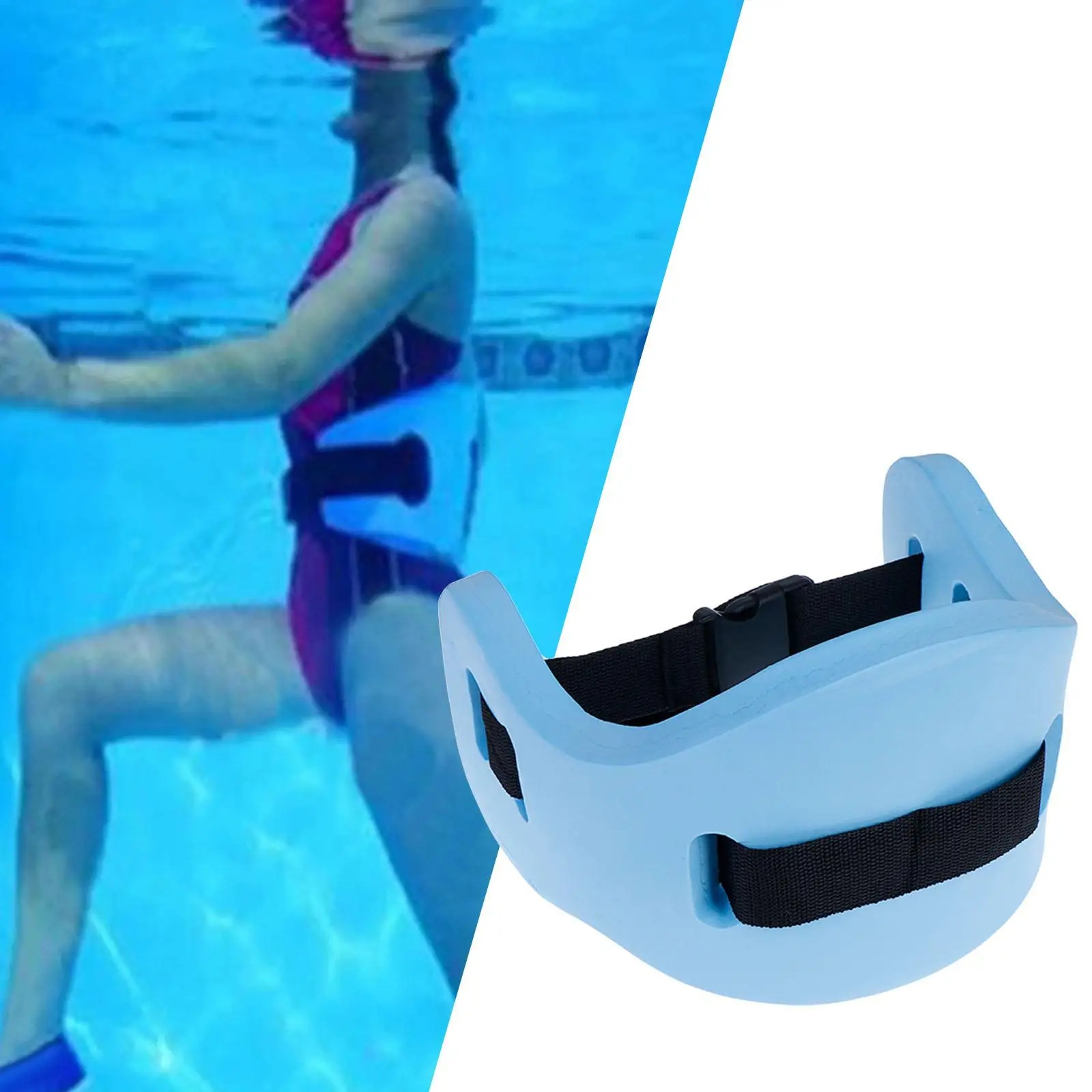 Swimming Waist Belt, Swim Training Belt, Kick Board EVA Float Swim Learning Gear Adjustable Buoyancy