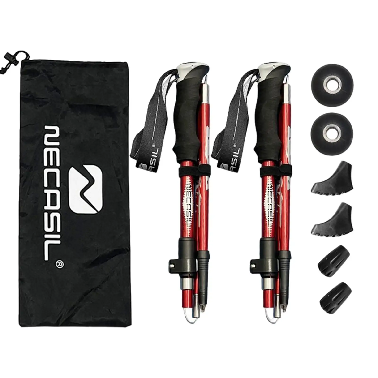 athleticsshop2018 2x Portable Trekking Poles Collapsible Sports for Senior