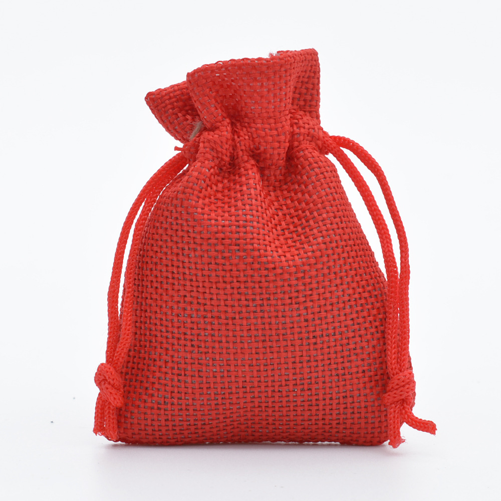 5 Stück Multisize Jute Sackleinen Leinen Kordelzug Tasche Weihnachten Halloween Geschenktüten Hochzeit Geburtstag Party Süßigkeiten Schokolade Verpackungsbeutel – Detail 10