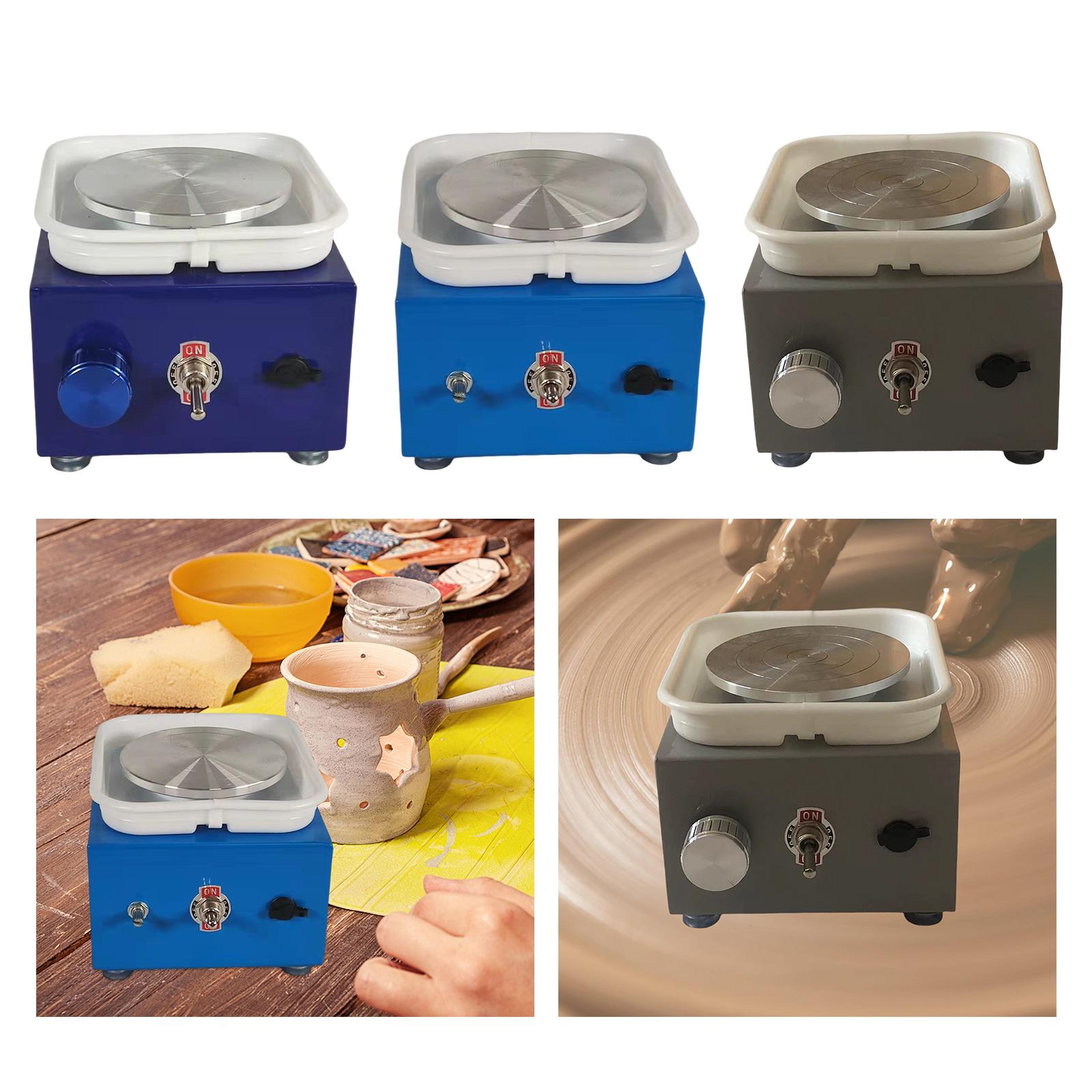 Electric Pottery Wheel Turntable Tray Clay Making Detachable Washable Basin Crafts Ceramic Tool Machine for Kids Adults Home Use