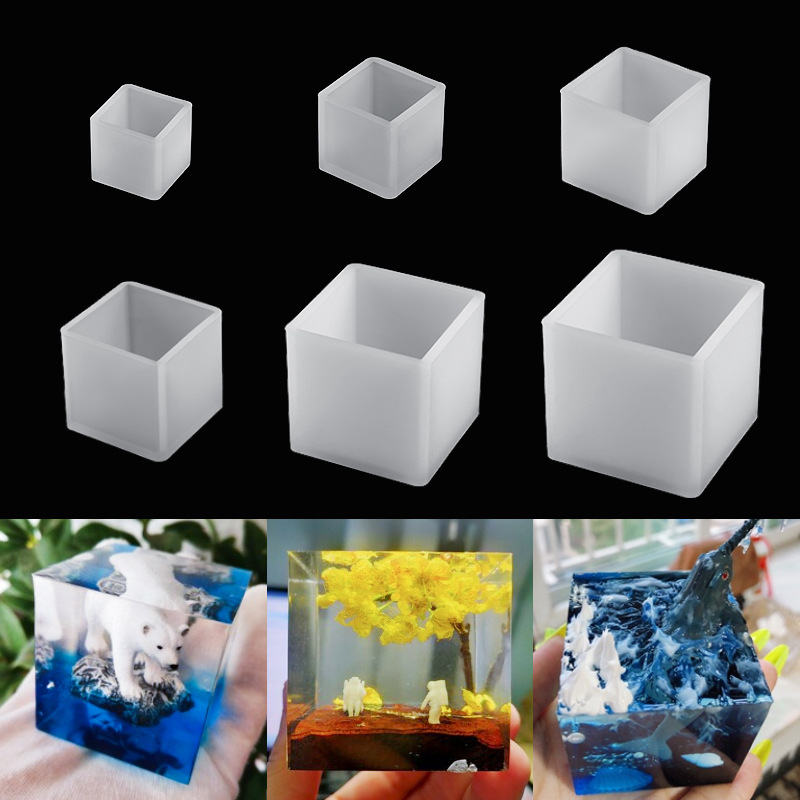 Description Picture 4 of itemCylinder Candle Mold Handmade Uv Expoy Resin Sqaure Silicone Mold for Cement and Plaster Jewelry Casting Soap Mould Home Decor