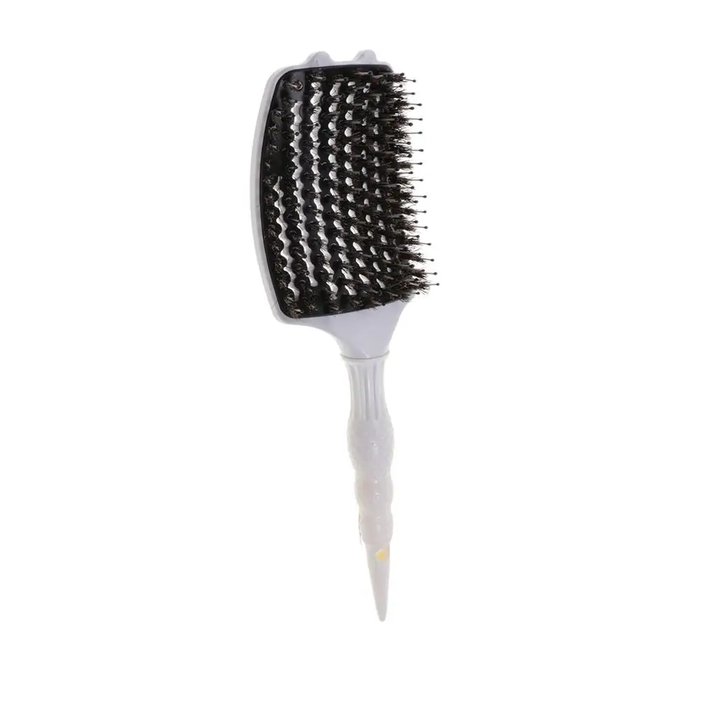 Portable White Scalp Hair Comb Detangling Hairbrush Fo Women