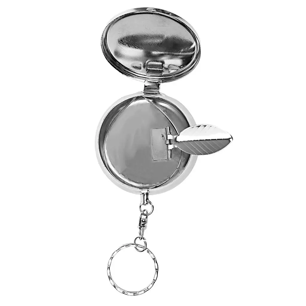 Stainless Steel Portable , Circular   with  & Leaf Shape  Rest
