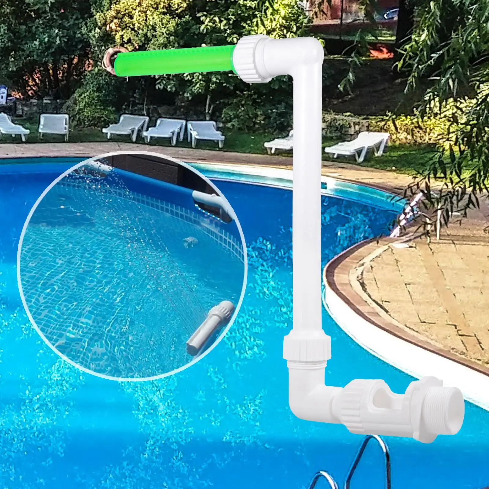 Adjustable Pool Fountain Waterfall Cooling Sprayer Fun Sprinklers Water for Pond Backyard Garden Pool Decor
