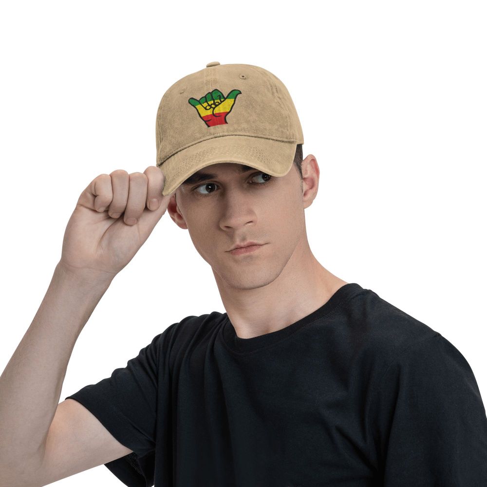 Aloha Shaka Hände Reggae Fari Farben Baseball mützen Schirmmütze Rasta Flagge Löwe Sonnenschutz Hüte für Männer Frauen – Detail 6