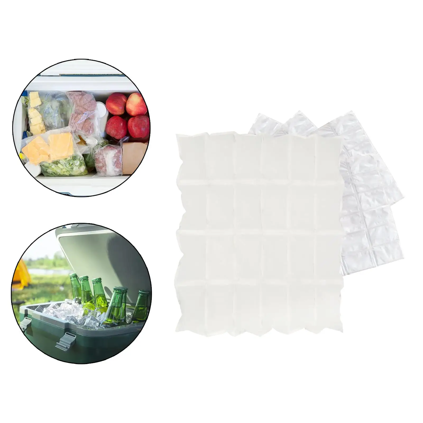 120 Pieces Ice Packs Cuttable Cold Packs for Fresh Food Storage Shipping Food Keep Food Fresh Lunch Bags Refrigerate Food