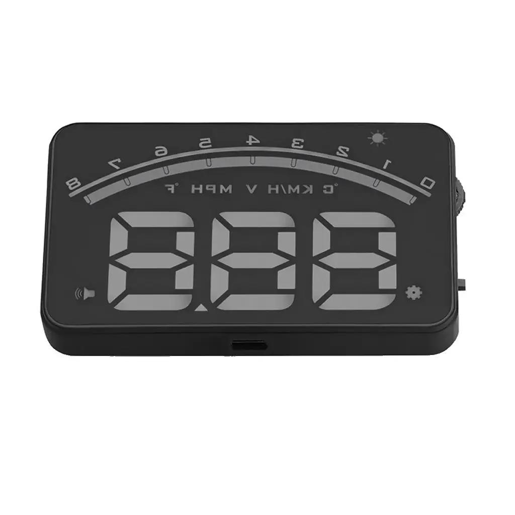 M9 OBD2 Multi-color Car HUD Head Up Display Speed Fuel Tank Water Temp Warning Speedometer