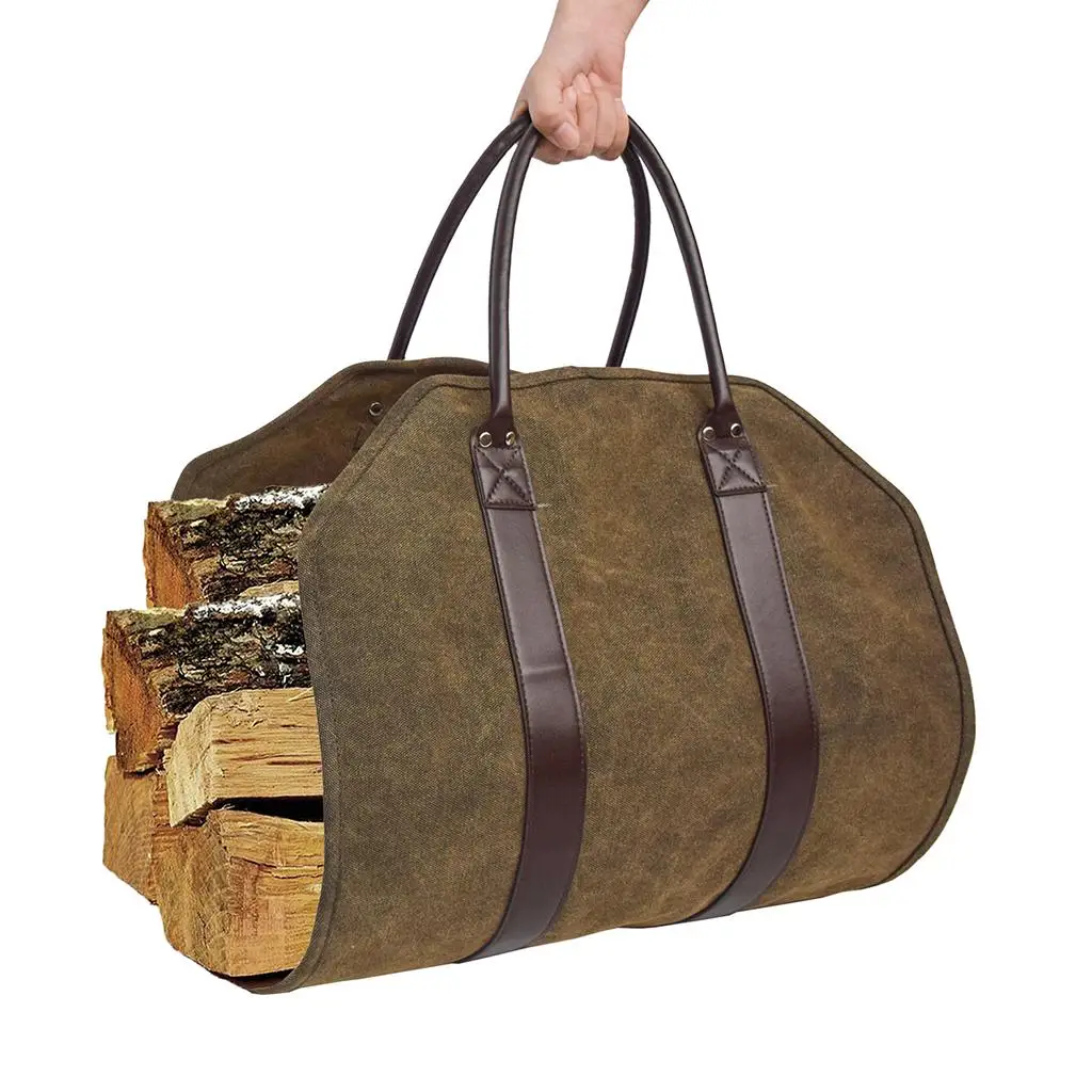 Best Firewood Holder Large Log Carrier 9945cm Heavy Duty Firewood Tote Bag