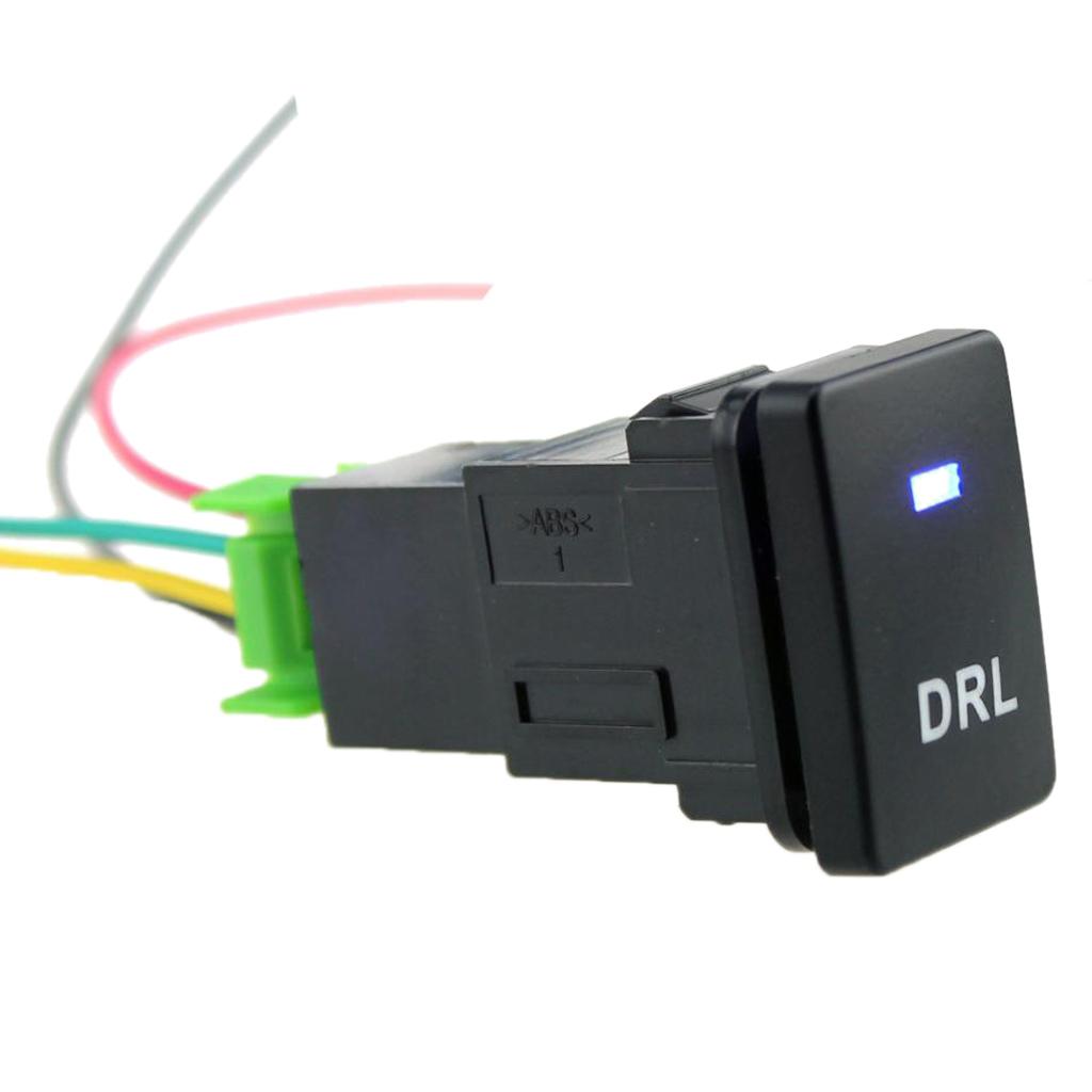Car 12V Push Button Switch With DRL Light Pattern For