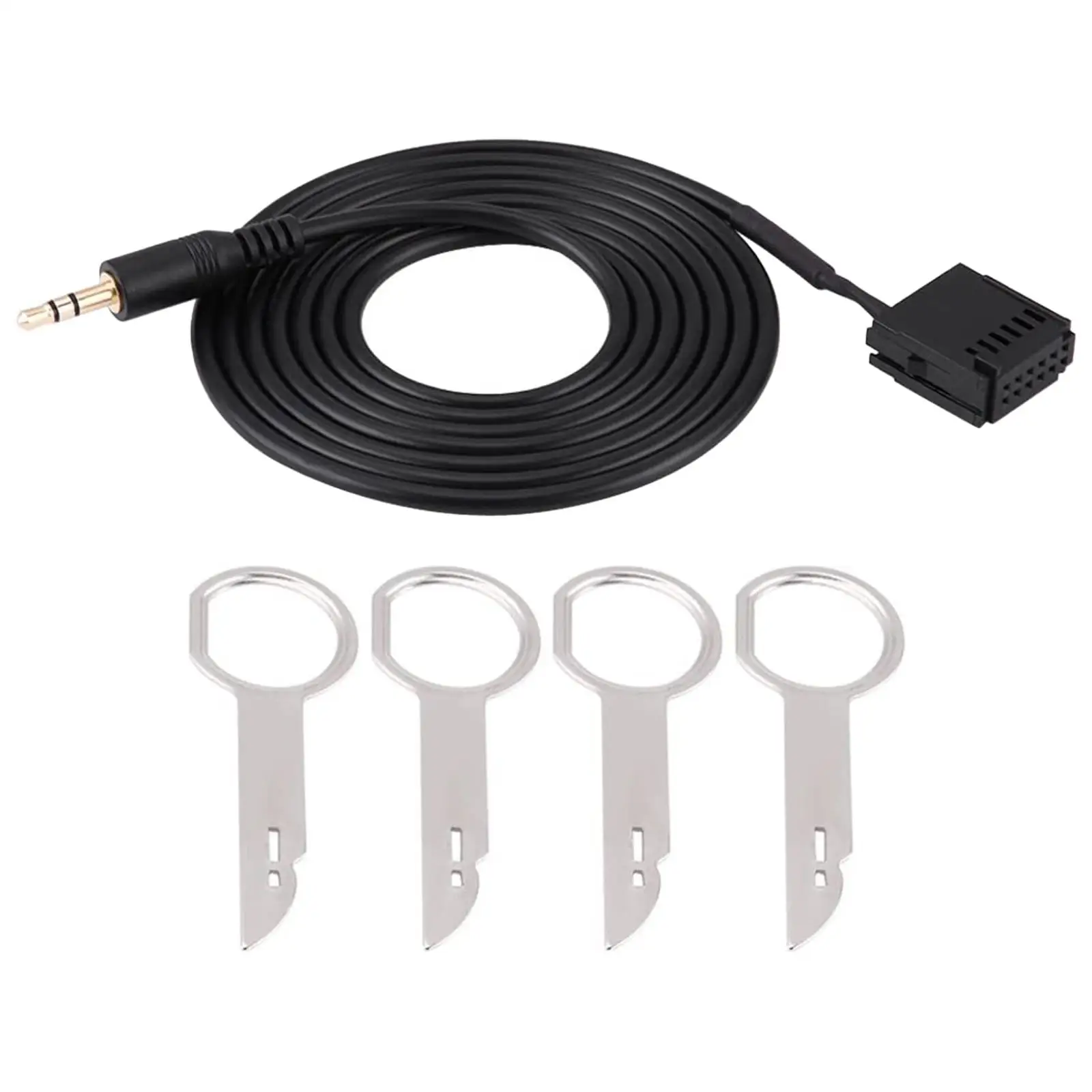 Car Radio Auxiliary AUX Audio Cable Adapter 6000CD with Removal Tools for Ford Fiesta Mondeo