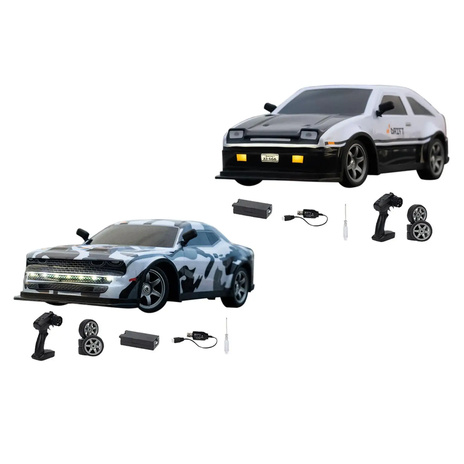 1/16 RC Drift Car 4WD 2 Speed Switch Adults Kids Classic Vehicle Model for Birthday Festivals Christmas Party Favors Present