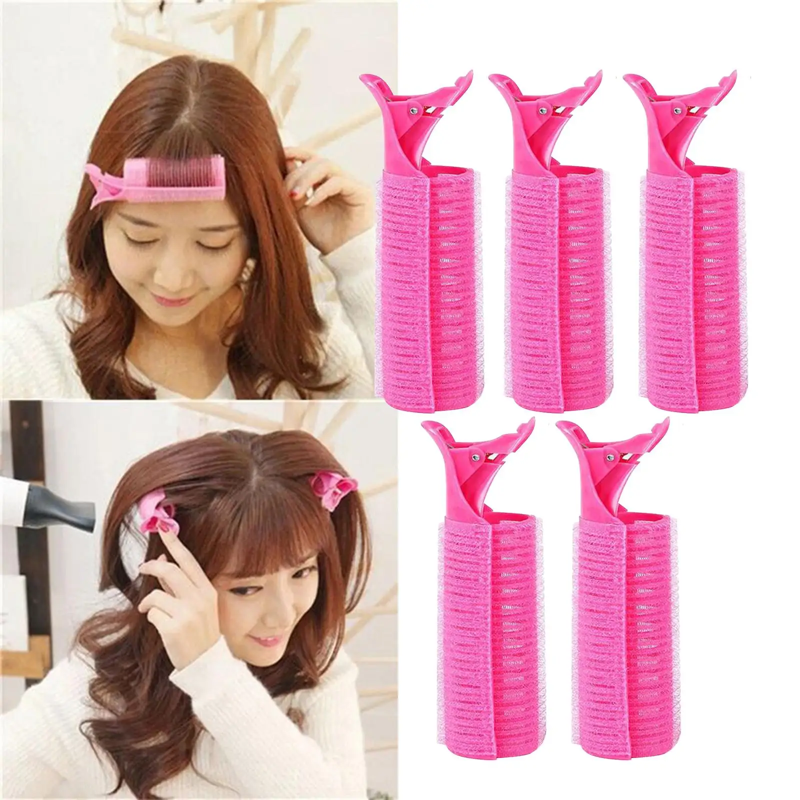 Volumizing Hair Clip Curler Clamps for Air Bangs