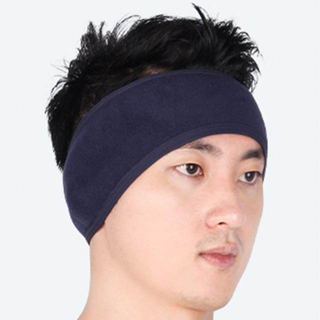 1pc Fleece Fabric Ear Warmer Headband Winter Sweatband Running Headband Ear  Warmer Men Women Outdoor Skiing Sports Headscarf He Qiyong unisex