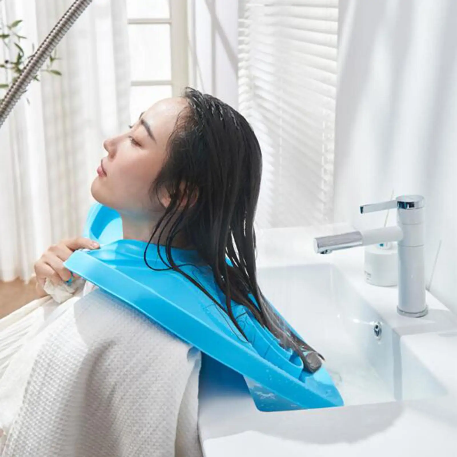 Hanging Hair Washing Basin Foldable Shampoo Board TPE Washing  for Hair Salon Hairdressing Bedside Pregnant Disabled