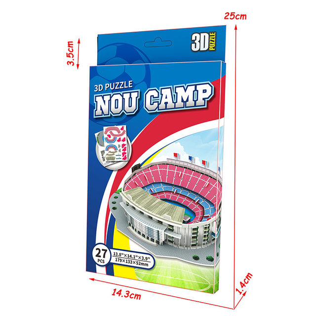 3D Puzzle Toy, Emirates Stadium/Nou Camp Stadium/Real Madrid