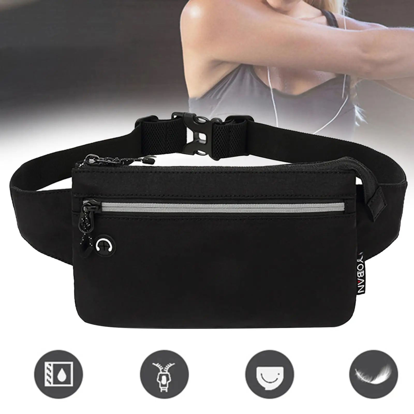 Durable Crossbody Waist Bag Pouch Fanny Pack for Running Hunting Shooting