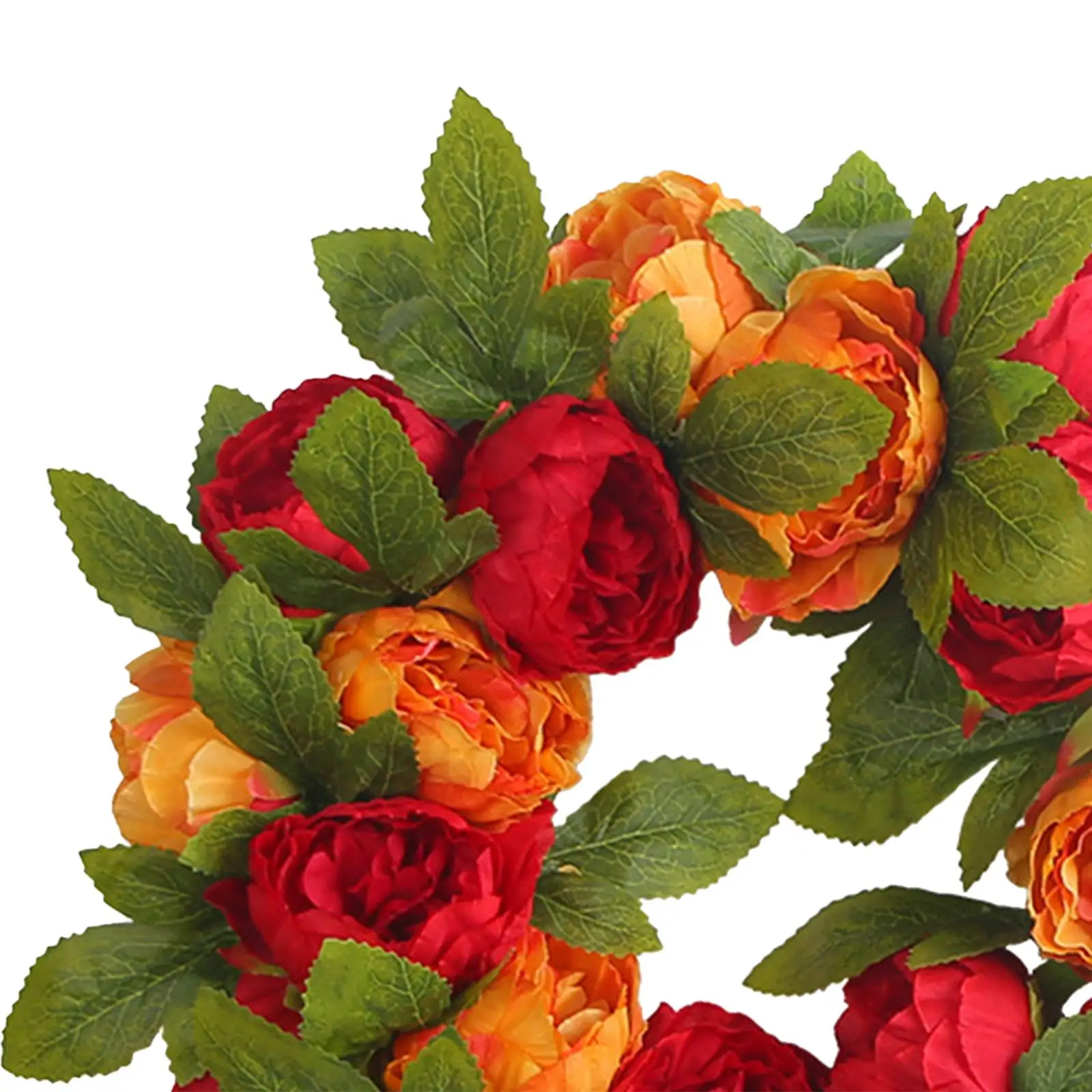Artificial Flower Wreath 40cm Garland Round Large Wall Decor Backdrop Peony Wreaths for Front Door Festival Windows Party