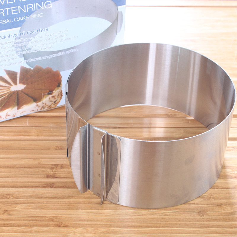Description Picture 2 of item16-30cm Adjustable Mousse Ring & Cake Collar Surround Film Lining Ring Molds Round Baking Mould Kitchen Dessert Decorating Tools