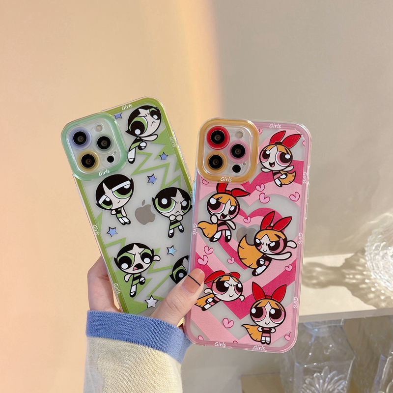 iphone 13 pro max clear case JOME Cute Cartoon Powerpuff Girls Phone Cover For iPhone 11 12 pro 13 Pro Max 7 8 Plus Xr X XS MAX Case iphone 13 pro max clear case