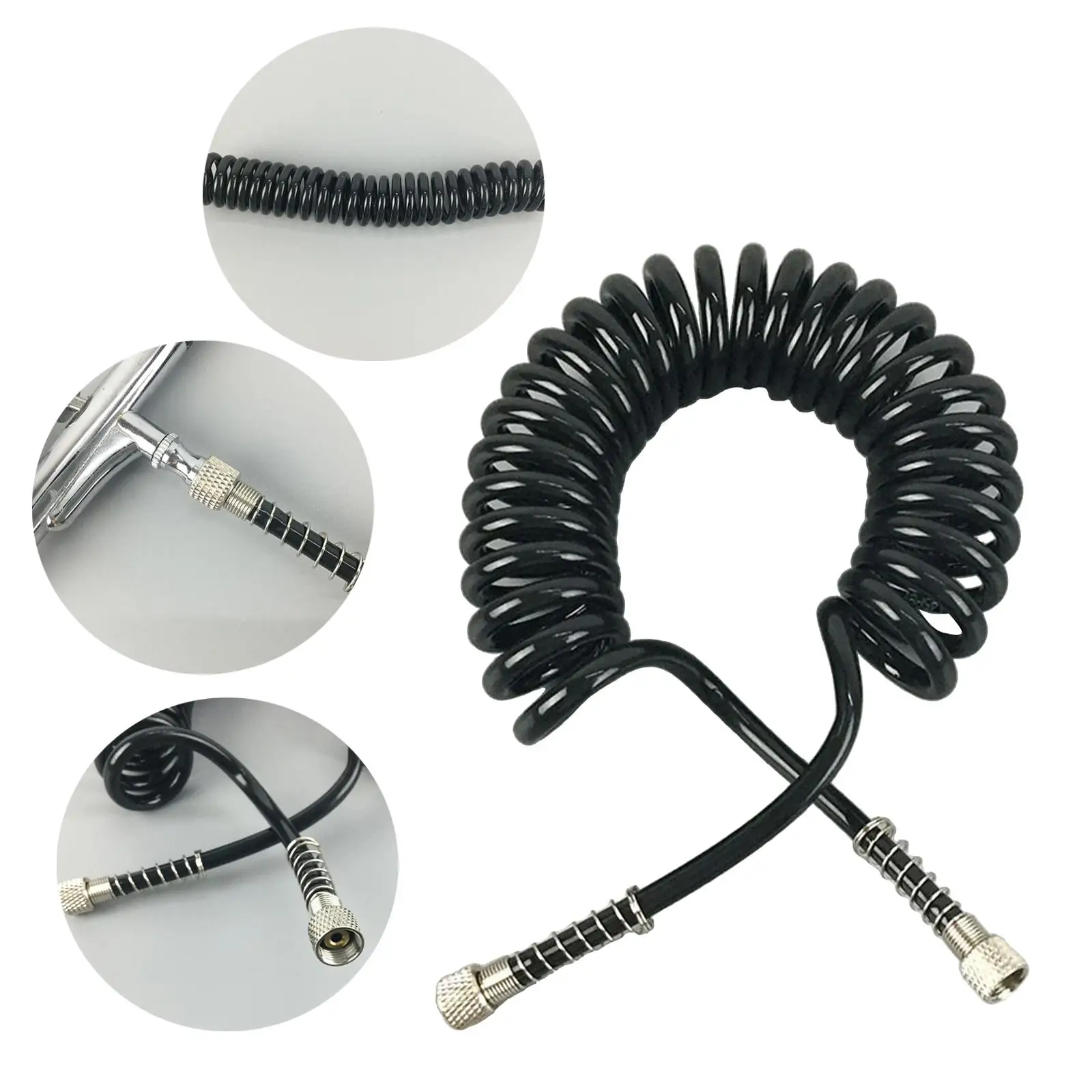 Airbrush Air Hose Leak-Proof Retractable Spring Tube for Makeup Tattoo Nail Art Tool