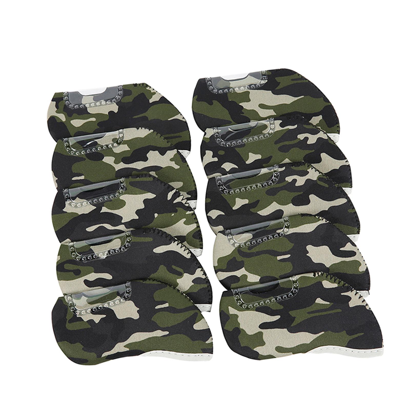 Description Picture 2 of item10x Golf Iron Club Head Covers Set Neoprene Visible Window Golf Headcover, Neoprene Golf Club Head Cover for Womens Mens