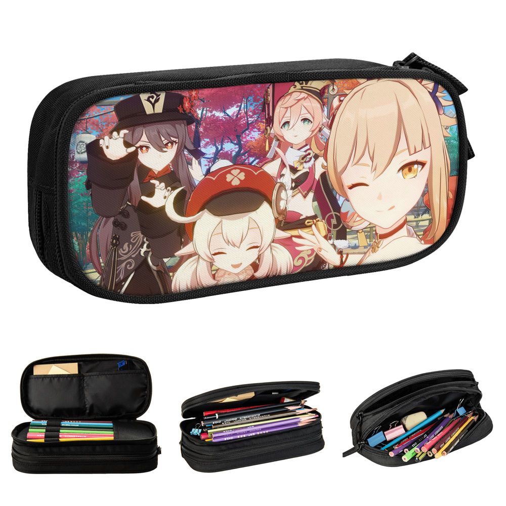 Klee, Naganohara, Yoimiya Anime Pen Bags, Estudante,