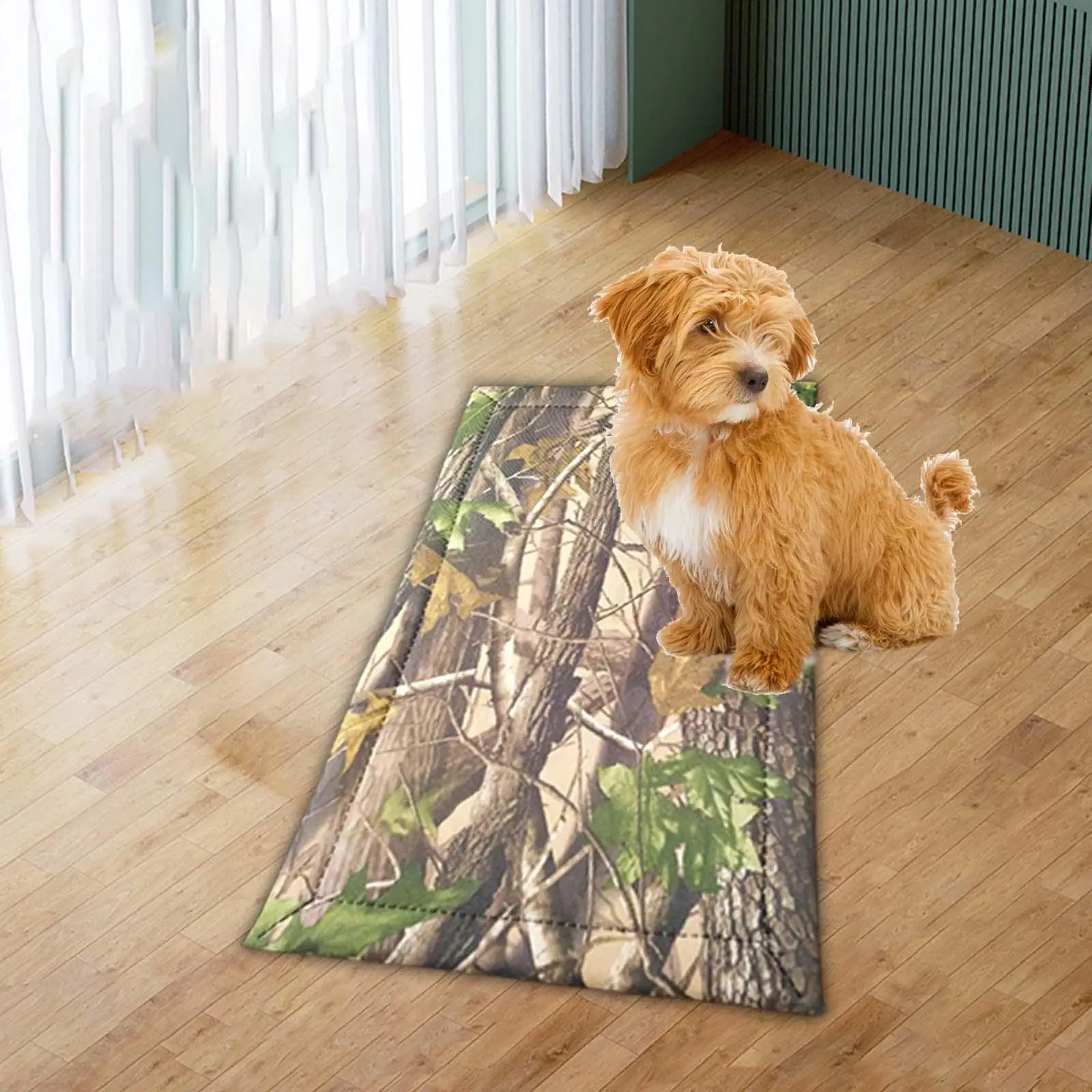 Dog Crate Pad Mattress Chew Prevent 12 x 16 Inches Durable Felt Mat Cushion Reversible Pet Crate Mat Dog Bed Mat Kennel Mat