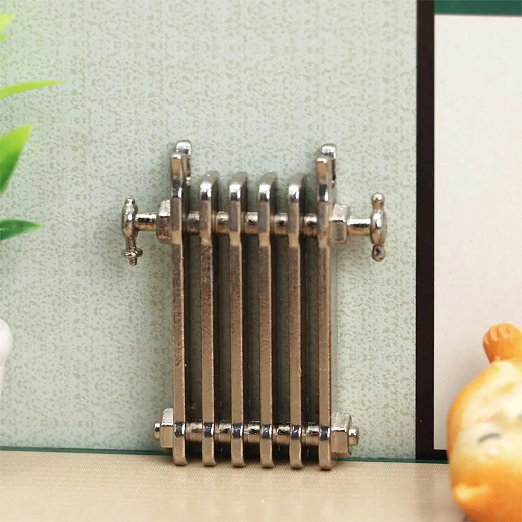 Alloy Dollhouse Heating Radiator Miniature 1:12 Props Accessories Heater for Kids