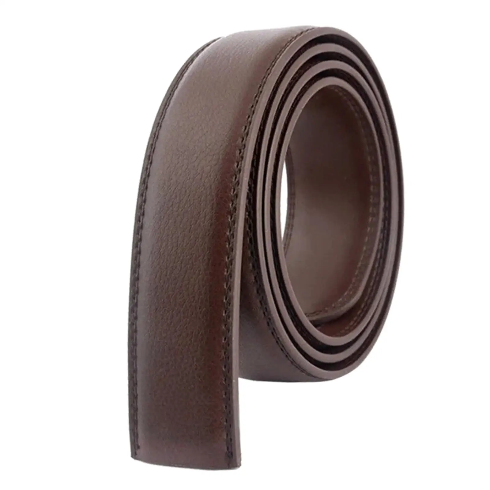 Casual Leather Belt No Holes Replacement 3.5cm Wide Waist Strap Belt Strap for Jeans Clothing Pants Automatic Ratchet Buckles