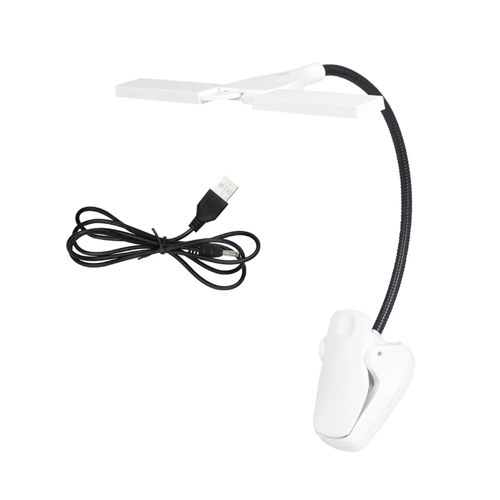 Clip On Light Reading Light USB Rechargeable LED Desk Lamp for Bedside