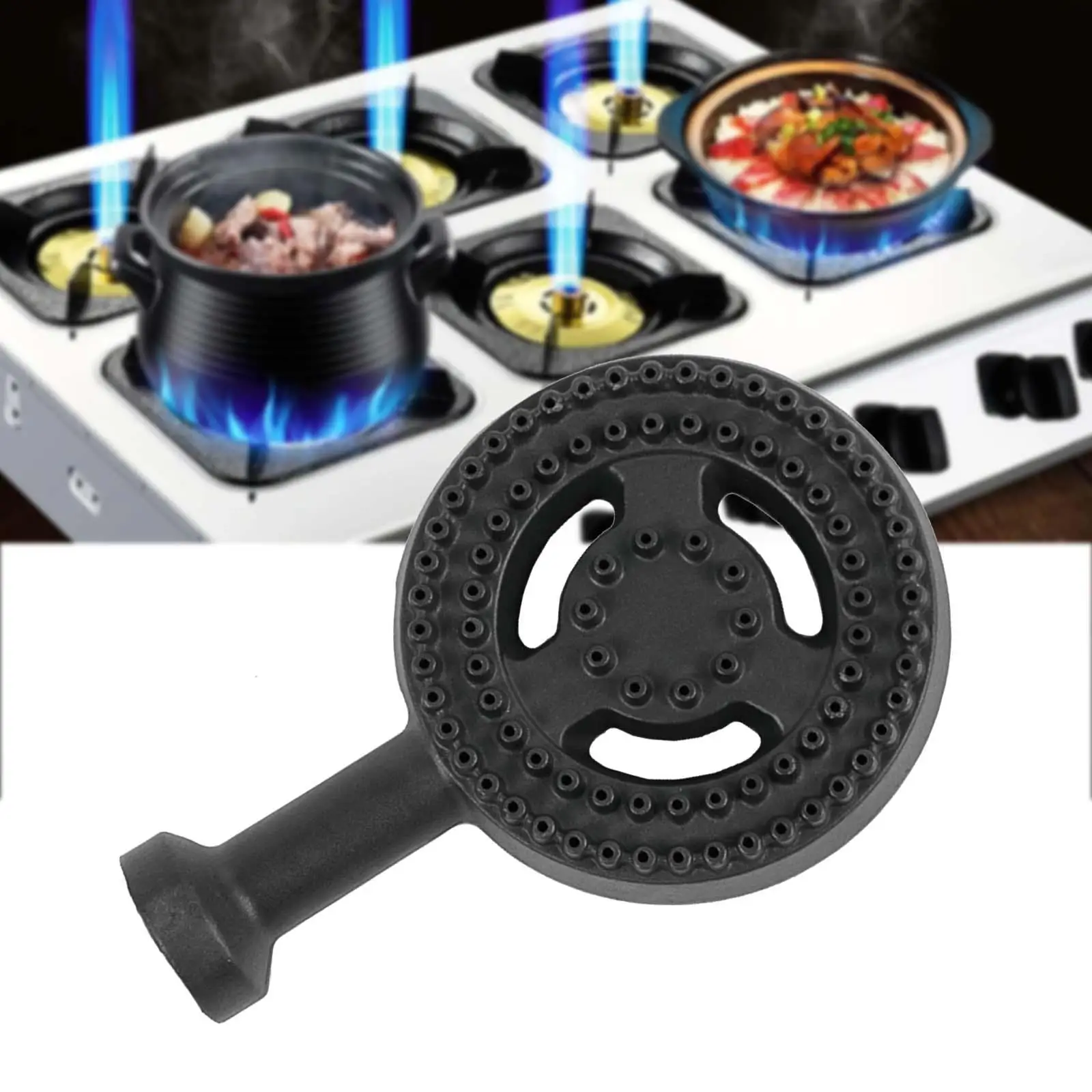 Outdoor Cooker Burner Round Burner Gas Stove Head for Picnics Hiking Camping
