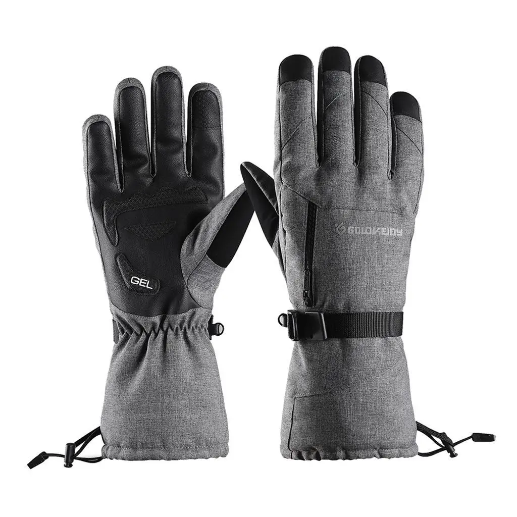 Full Finger Winter Ski Reflective Stripe Cycling Gloves Touch Screen Motorcycle