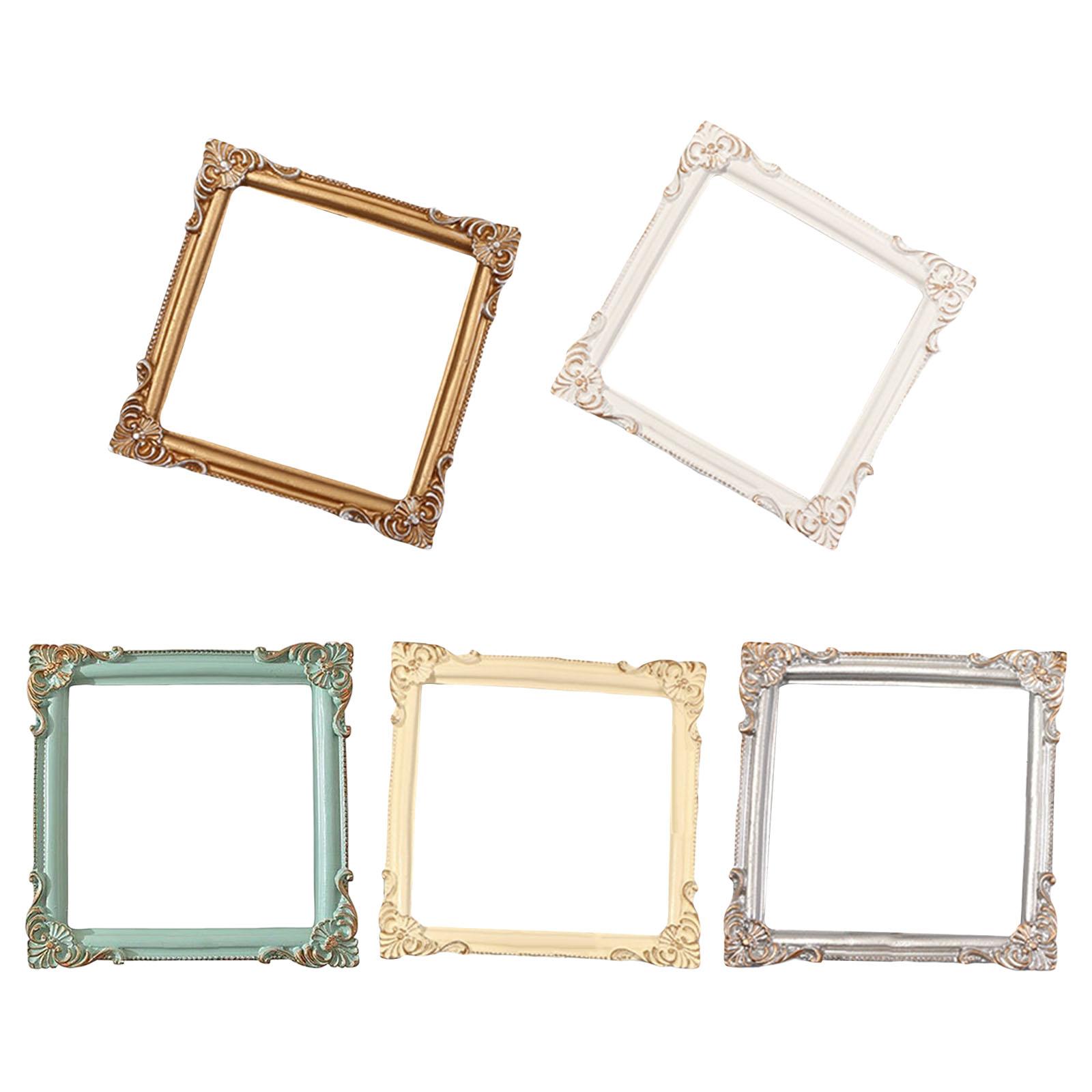 Resin Photo Frame Wall Mounting Decorative Attractive Antique Picture Frame for Office Bedroom Desk Photo Gallery Decoration