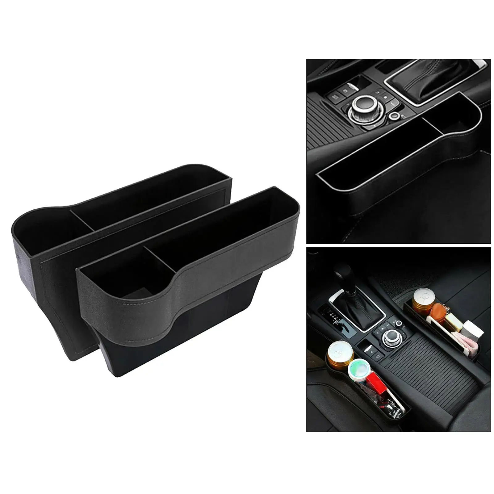  Fillers, 2 Packs  Organizer and cup Holder,  between Seats Organizer for Cellphones, Keys,, Sunglasses