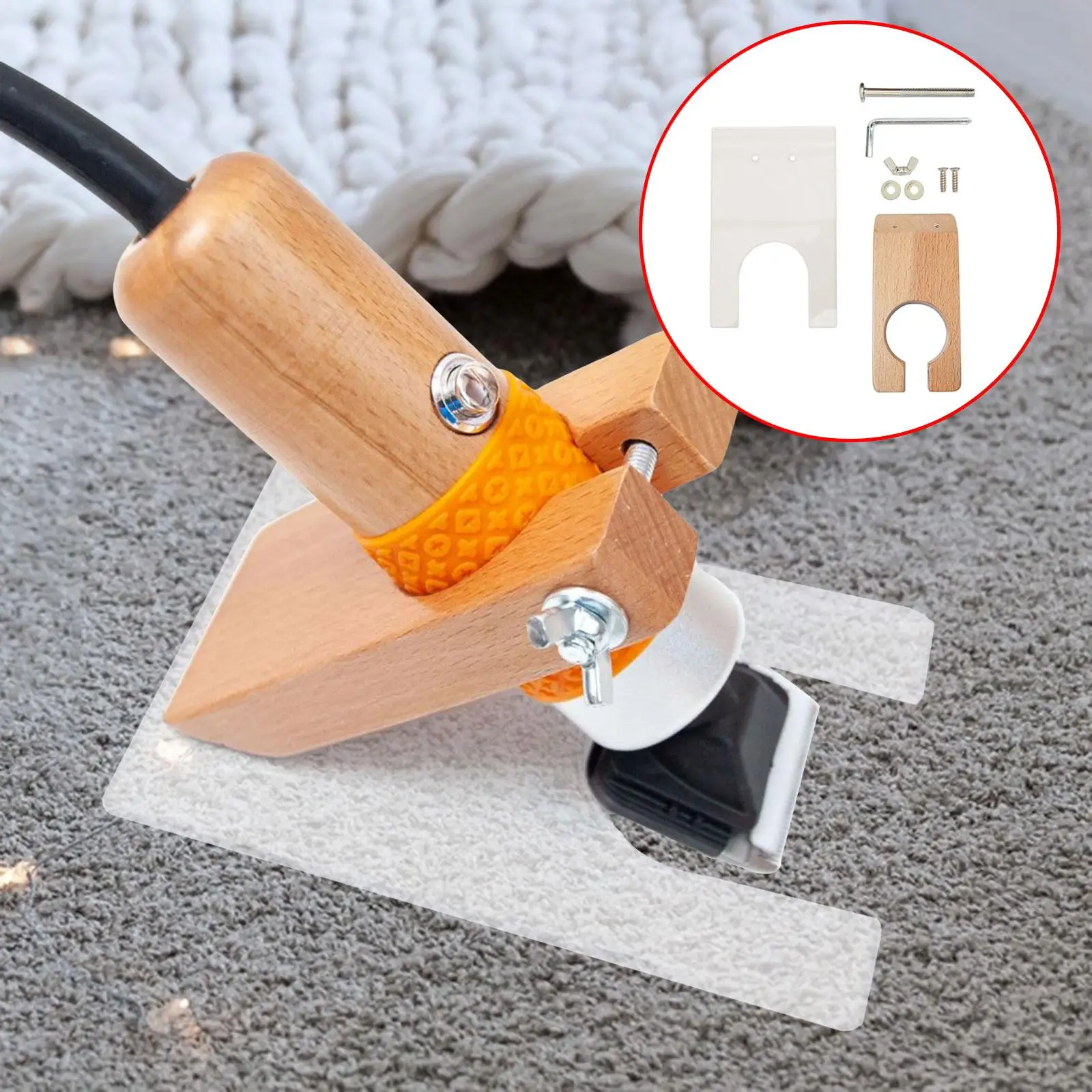 Carpet Trimmer Guide Shearing Guide Attachments Rug Tufting Tool Manual Kit Rug Tufting Carver Base for Tufting Tools Rug Making