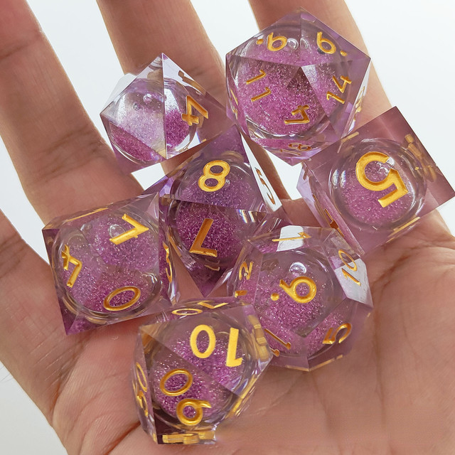 Mini Planet Dnd Dice Set Poliedro Resina Dadi con bordi taglienti