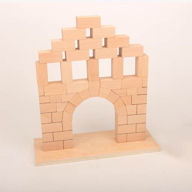 Montessori Baby Toy Roman Bridge Beech Wooden Construction Building Blocks Bricks Toy Set Early 2 4 Years Montessori AliExpress