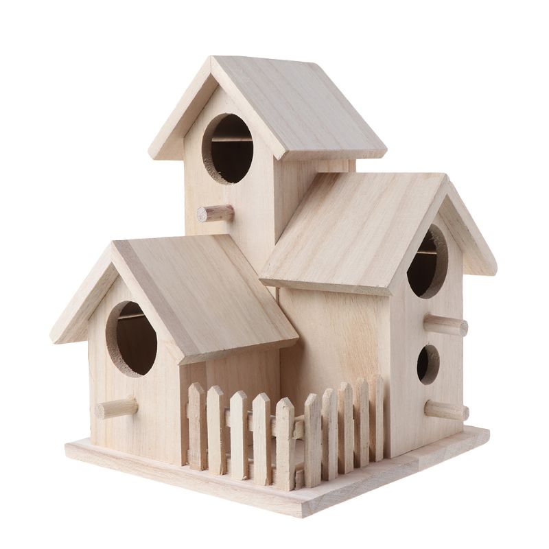 Title 5, for Creative Wooden Bird House Breeding Cage Bo...