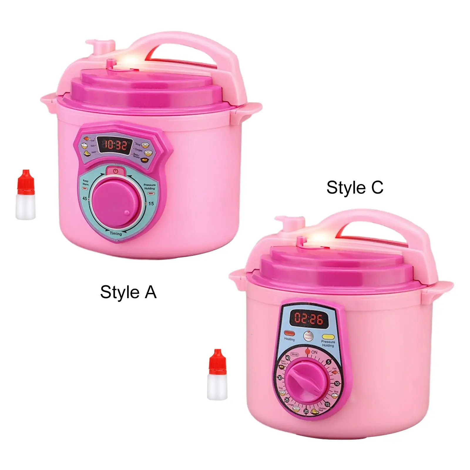 Electric Rice Cooker Toy Role Playing Toy Learning Educational Toy Mini with Lights Sound for Boy Children Girl