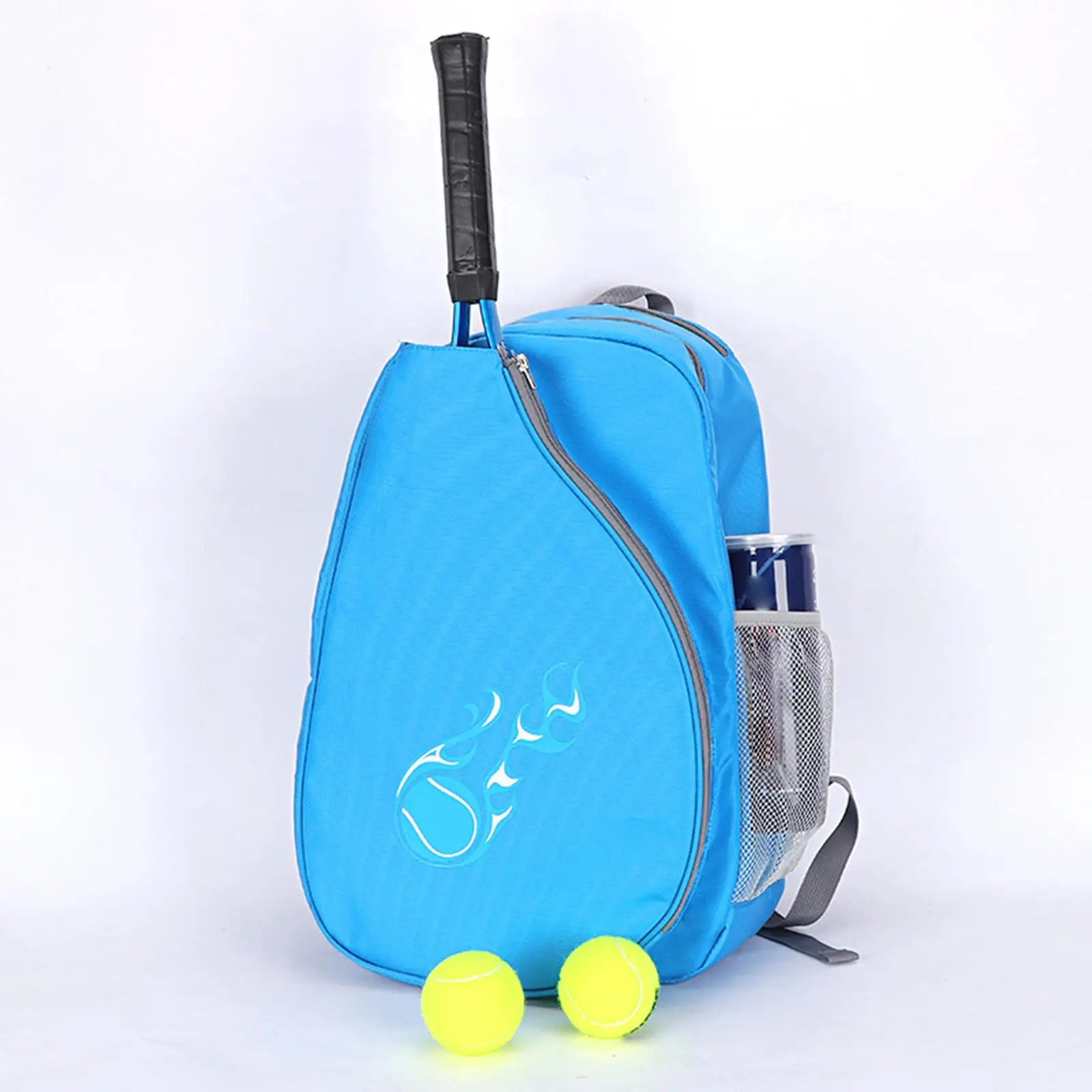 Tennis Racket Bag Tote Pocket Mesh Zipper Player Pickleball Paddles Backpack