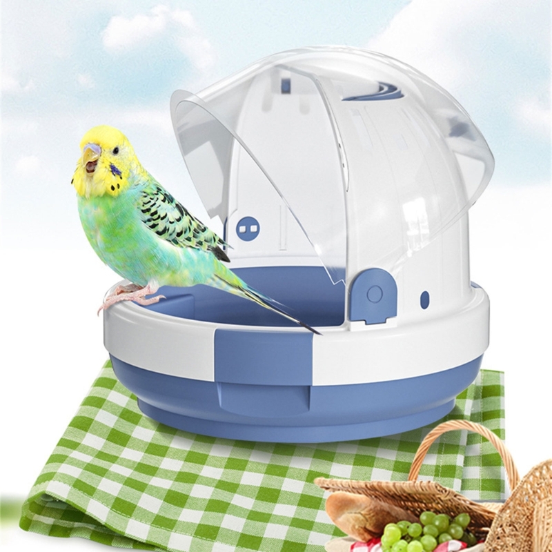 Title 10, Portable Clear Bird Parrots Transport Cage Wind...