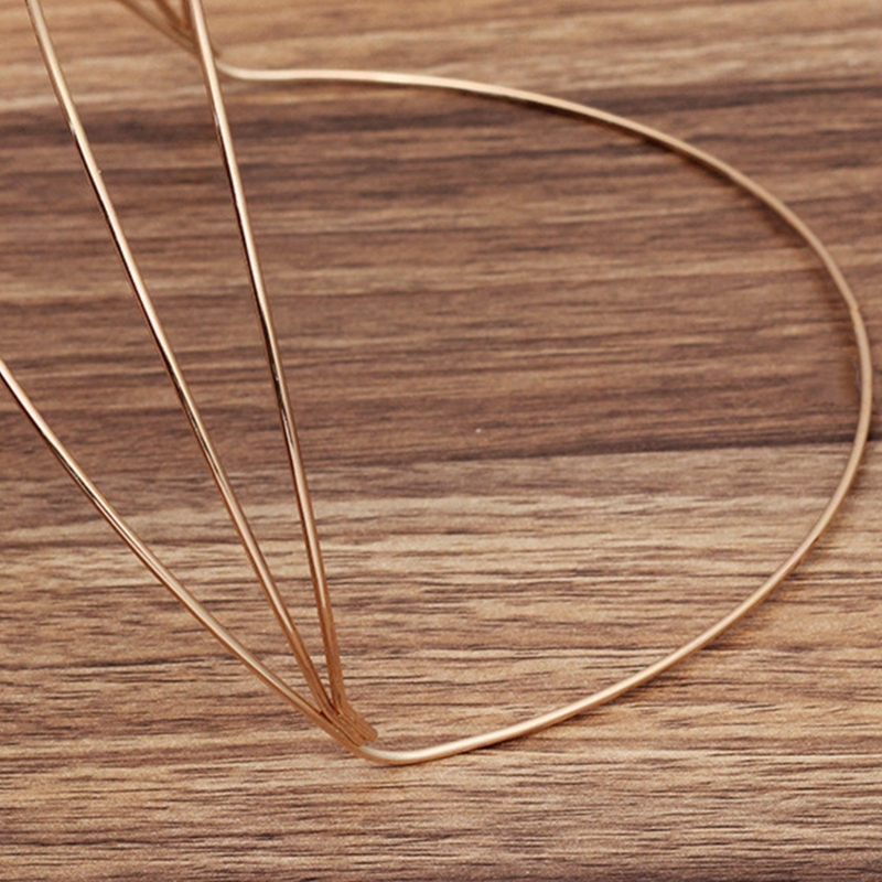 Y166 Einfache Diy Stirnband Blank Basis Frauen Studenten Waschen Gesicht Haarband Krone Stirnbänder Drei Layered Diy Haar Hoop Basis – Detail 7