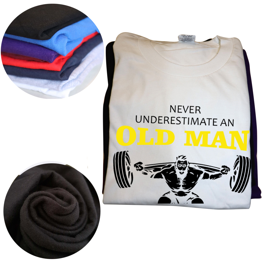 Lustige alte Mann Gewichtheben T-Shirts Grafik Baumwolle Streetwear Kurzarm Geburtstagsgeschenke Sommer Stil T-Shirt Herrenbekleidung – Detail 4
