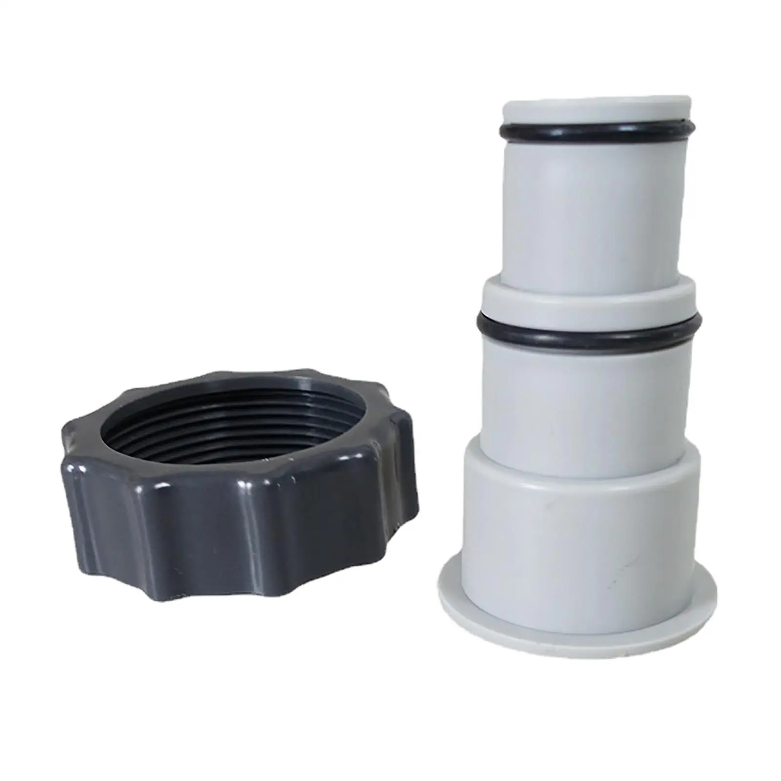 Pool Hose Adapter Threaded Pump Parts Drain Adapter with Collar for Swimming