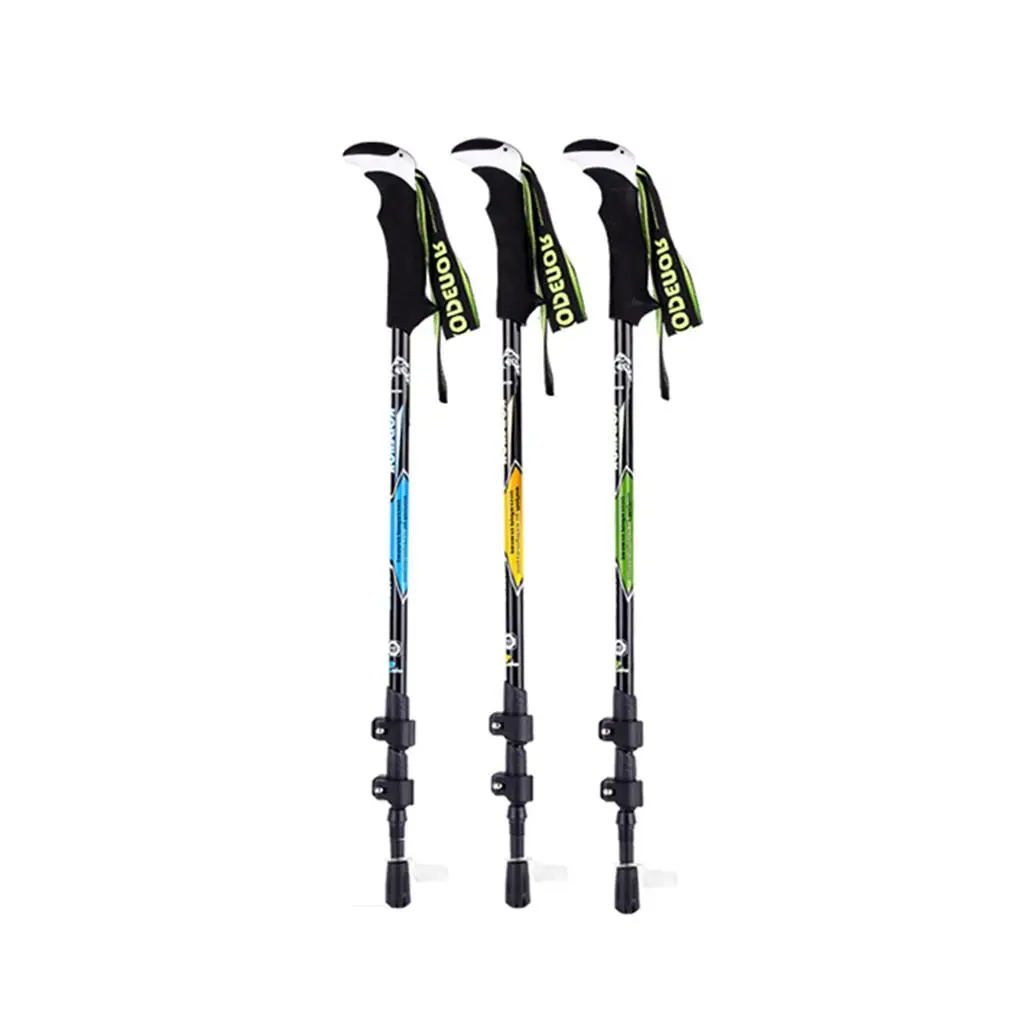 Carbon Fiber Telescopic Skiing Climbing Stick Trekking Hiking Antislip Cane