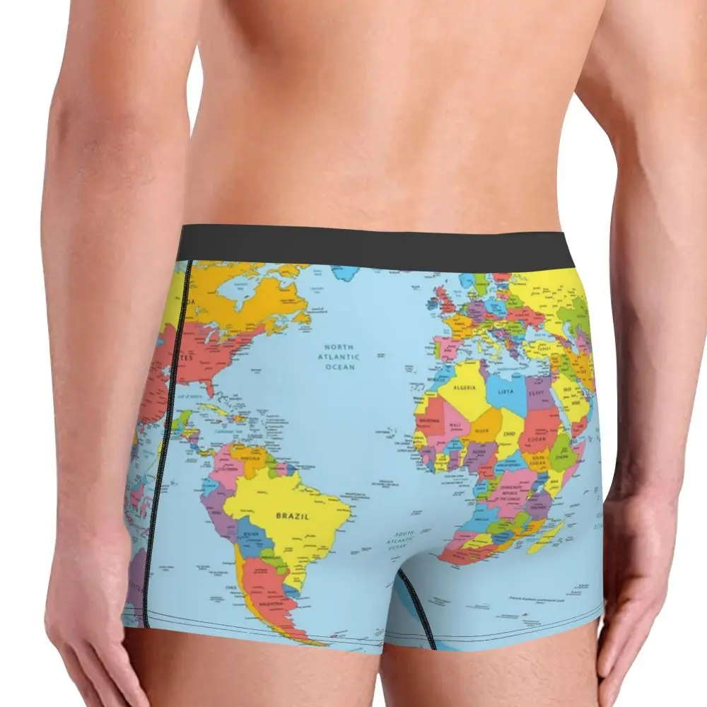best mens underwear Men World Map Underwear Sexy Boxer Shorts Panties Homme Breathable Underpants Plus Size sexy male underwear