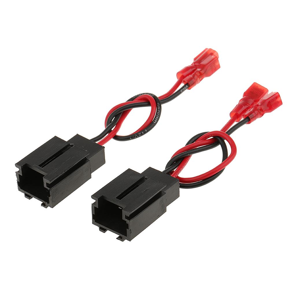 Pair Aftermarket Speaker Connection Wire Harness Adapters for 206