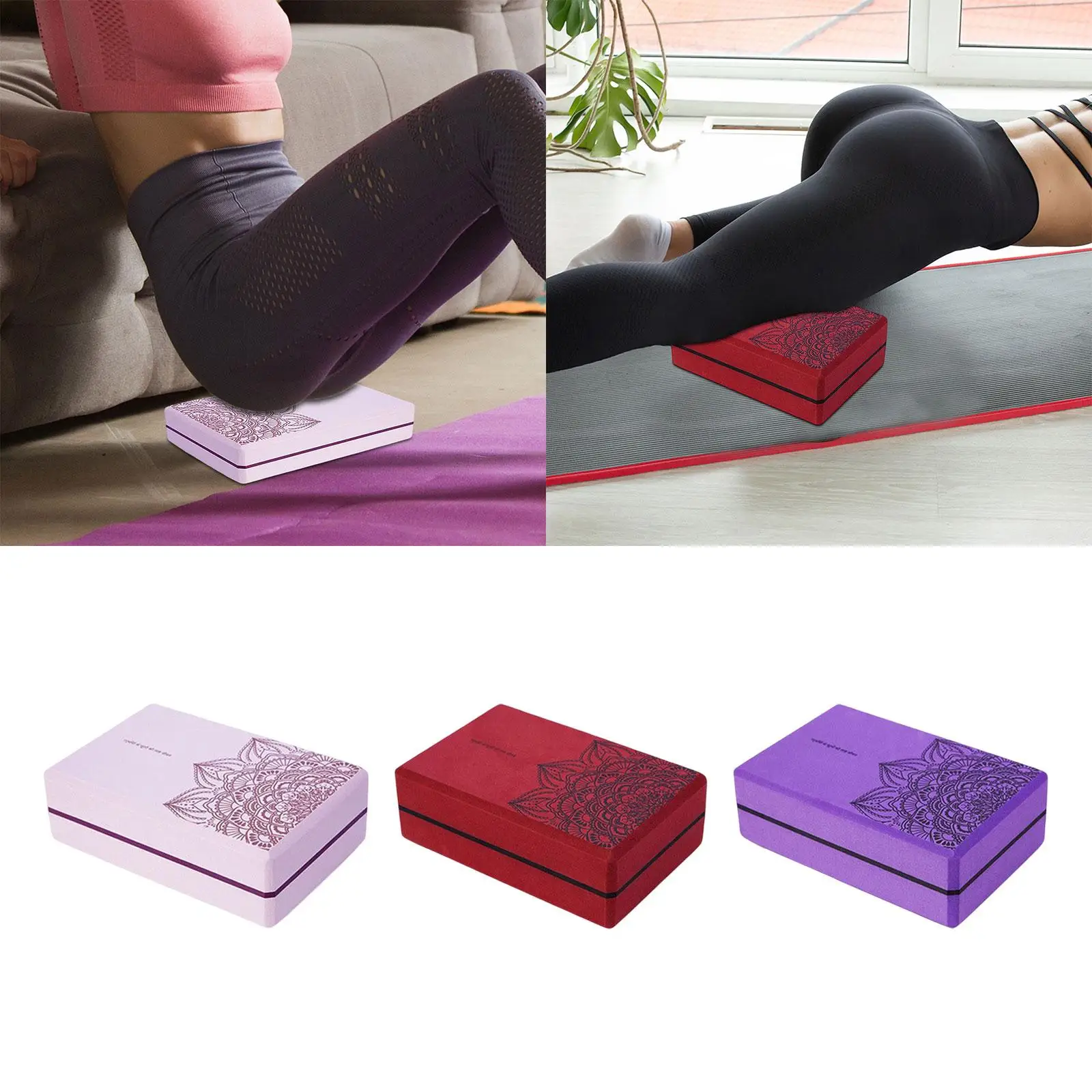 Yoga Block High Density EVA Foam Blocks Balance Trainer Non Slip for Fitness